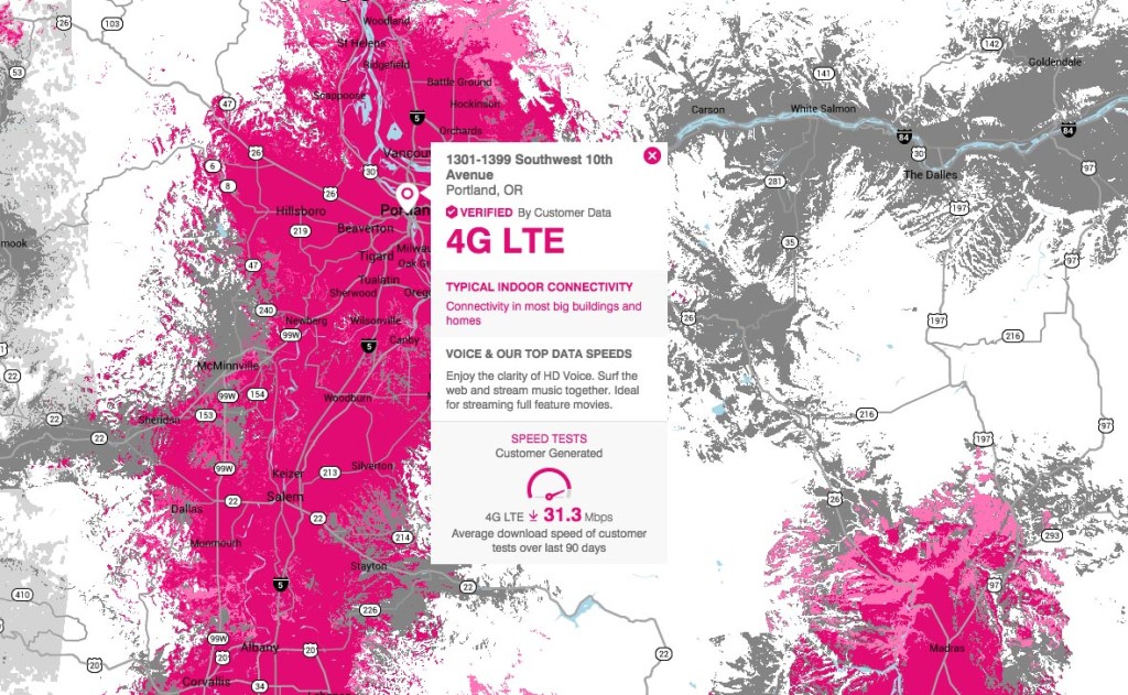 T-Mobile couverture